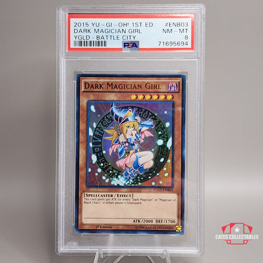 Yu-Gi-Oh! Dark Magician Girl 1st Edition PSA 8 Battle City 2015