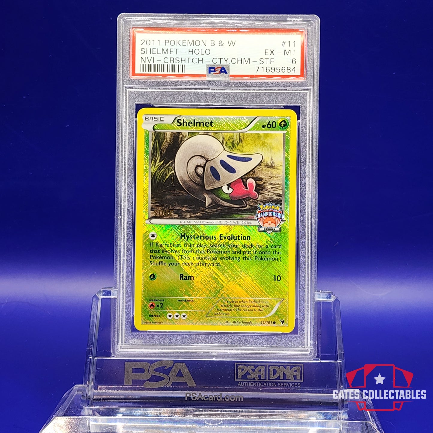 Pokemon Shelmet Staff Promo pokemon championship PSA 6